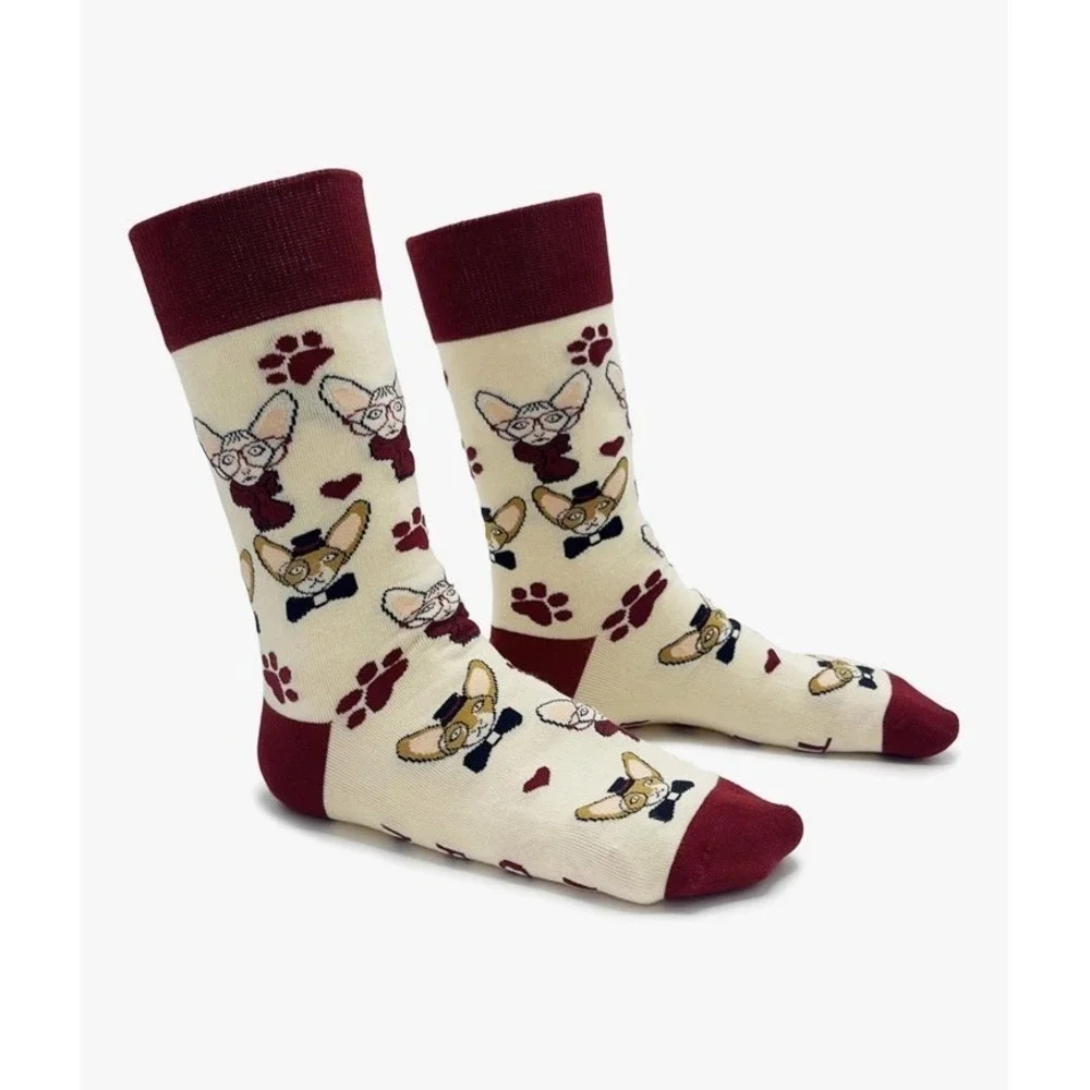 Womens Novelty Socks Cat Lovers Gift Stocking Stuffer Hairless 
